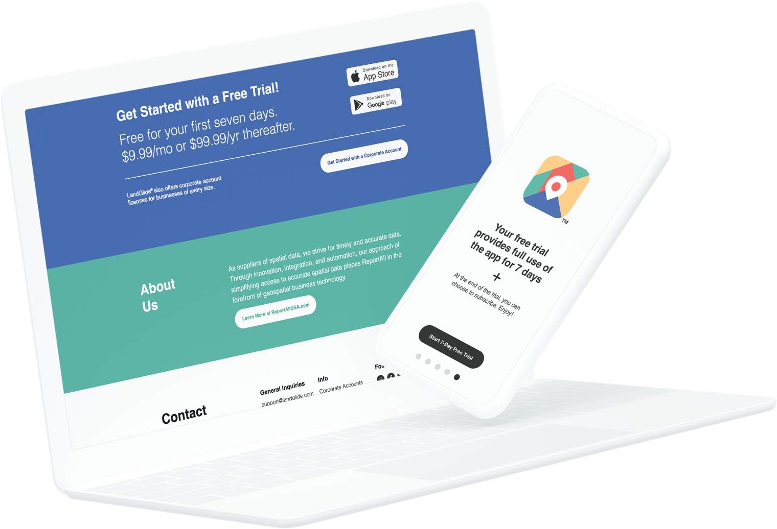 LandGlide App Design and Marketing Campaign Recess Creative